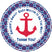 nautical anchor baby shower sticker with red and blue rope border