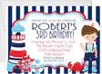 nautical birthday party invitations sailor ocean design