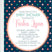 navy baby shower invitations modern polka dot theme