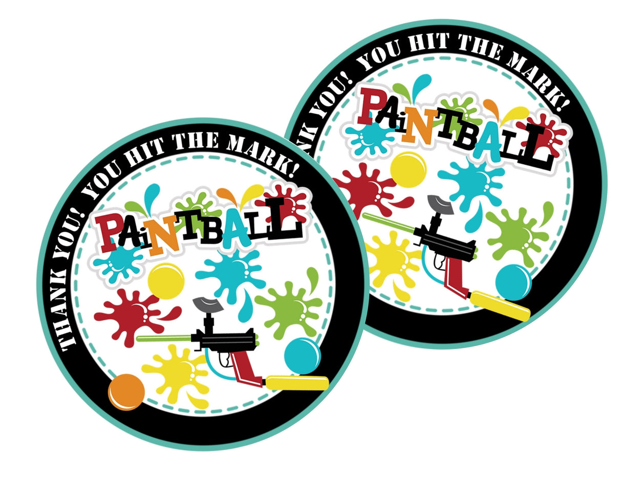 neon paint splash party labels
