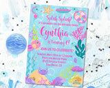 ocean invitation cards girls birthday party style