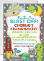 outer space birthday party invitations colorful galaxy design