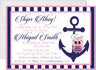 owl anchor baby shower invitations coastal sailor theme