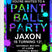 paintball party invitations neon paint splatter design