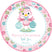 pastel penguin first christmas personalized sticker