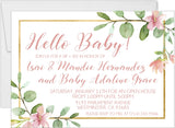 peach floral sip see invitation cards elegant baby welcome style