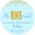 personalized blue and gold 1st birthday favor labels