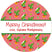 personalized cactus christmas gift sticker