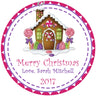 personalized gingerbread house christmas gift label