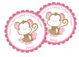 personalized jungle safari girl favor label