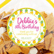 personalized pineapple birthday sticker for kids party