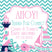pink aqua nautical baby shower sticker with lighthouse sailboat and whale design