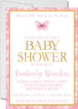 pink butterfly baby shower invitations elegant feminine theme