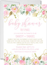 pink floral baby shower by mail invitation cards elegant garden style