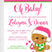 pink gingerbread girl baby shower invitations festive dessert theme