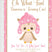 pink girls winter snowflake owl 1st birthday party invitation