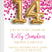 pink gold balloon invitation cards modern confetti birthday party style