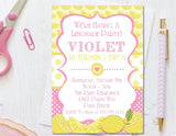 pink lemonade birthday invitations citrus summer theme