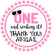 pink one rocking birthday sticker with sunglasses and star border