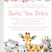 pink purple safari baby shower invitations elephant giraffe design