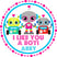 pink robot classroom valentine sticker