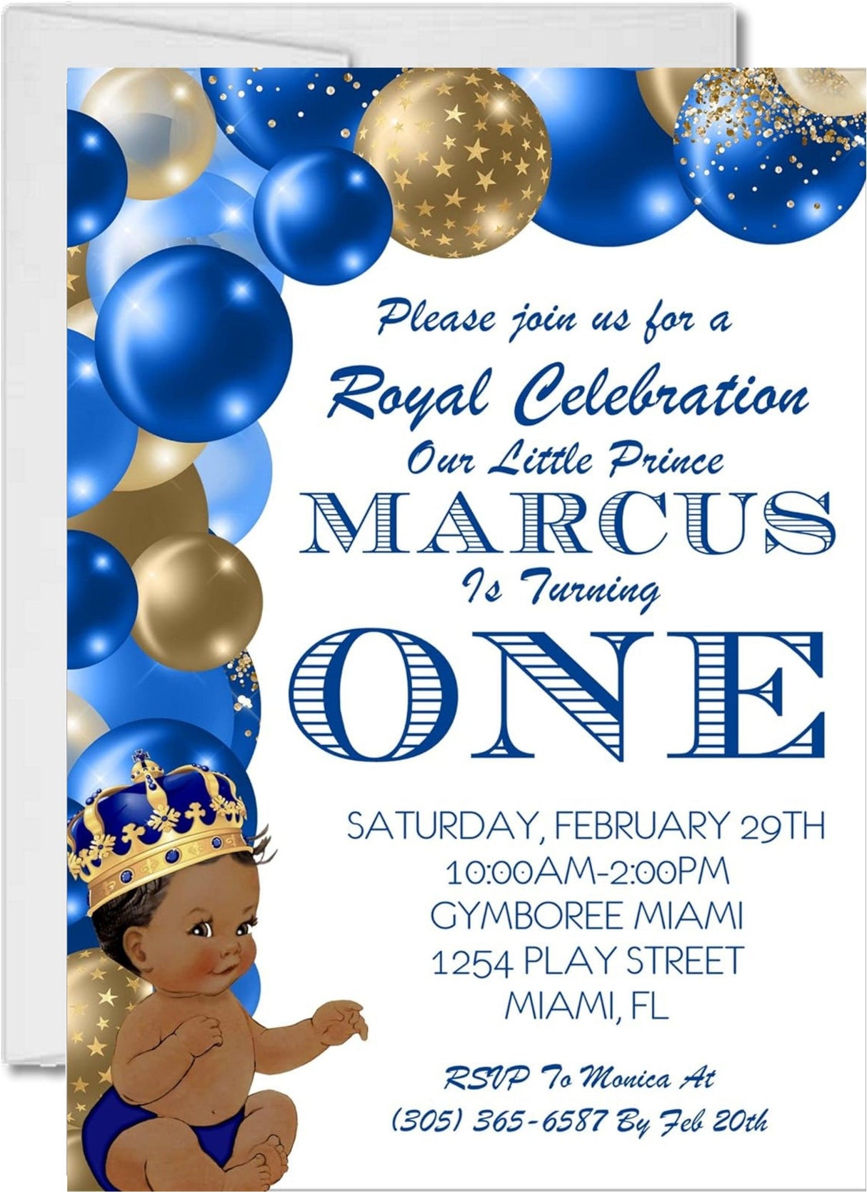 prince 1st birthday invitations royal baby prince design