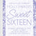 purple lavender sweet 16 invitation cards