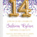 purple turquoise confetti birthday invitations milestone celebration theme