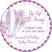 purple watercolor hot air balloon baby shower sticker with baby girl on the way wording