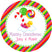 rainbow christmas candy sticker with candy cane and lollipops
