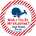 red blue whale kids valentine sticker