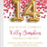red confetti birthday party invitations gold balloon number design