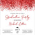 red graduation party invitations modern confetti design
