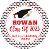 Red Graduation Party Stickers