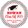 Red Graduation Party Stickers