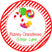 red striped christmas candy favor sticker with holiday sweets