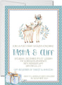 reindeer baby shower invitations icy blue holiday design