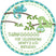 reptile birthday sticker with snake on branch and jungle leaves