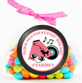 retro record theme personalized sticker