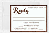rustic wedding rsvp cards