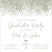 silver graduation party invitations confetti design
