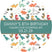 simple dino party sticker with muted colors and clean layout