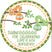 snake and chameleon party sticker with playful jungle design