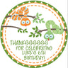 snake and chameleon party sticker with playful jungle design