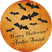 spooky flying bats halloween party sticker