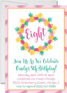 summer birthday party invitations tropical fruit design