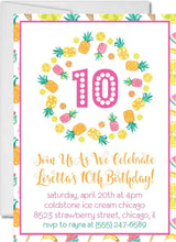 summer invitation cards tropical birthday party style