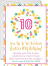 summer invitation cards tropical birthday party style