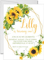 sunflower birthday party invitations botanical floral design
