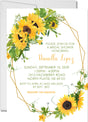 sunflower bridal shower invitations watercolor floral design